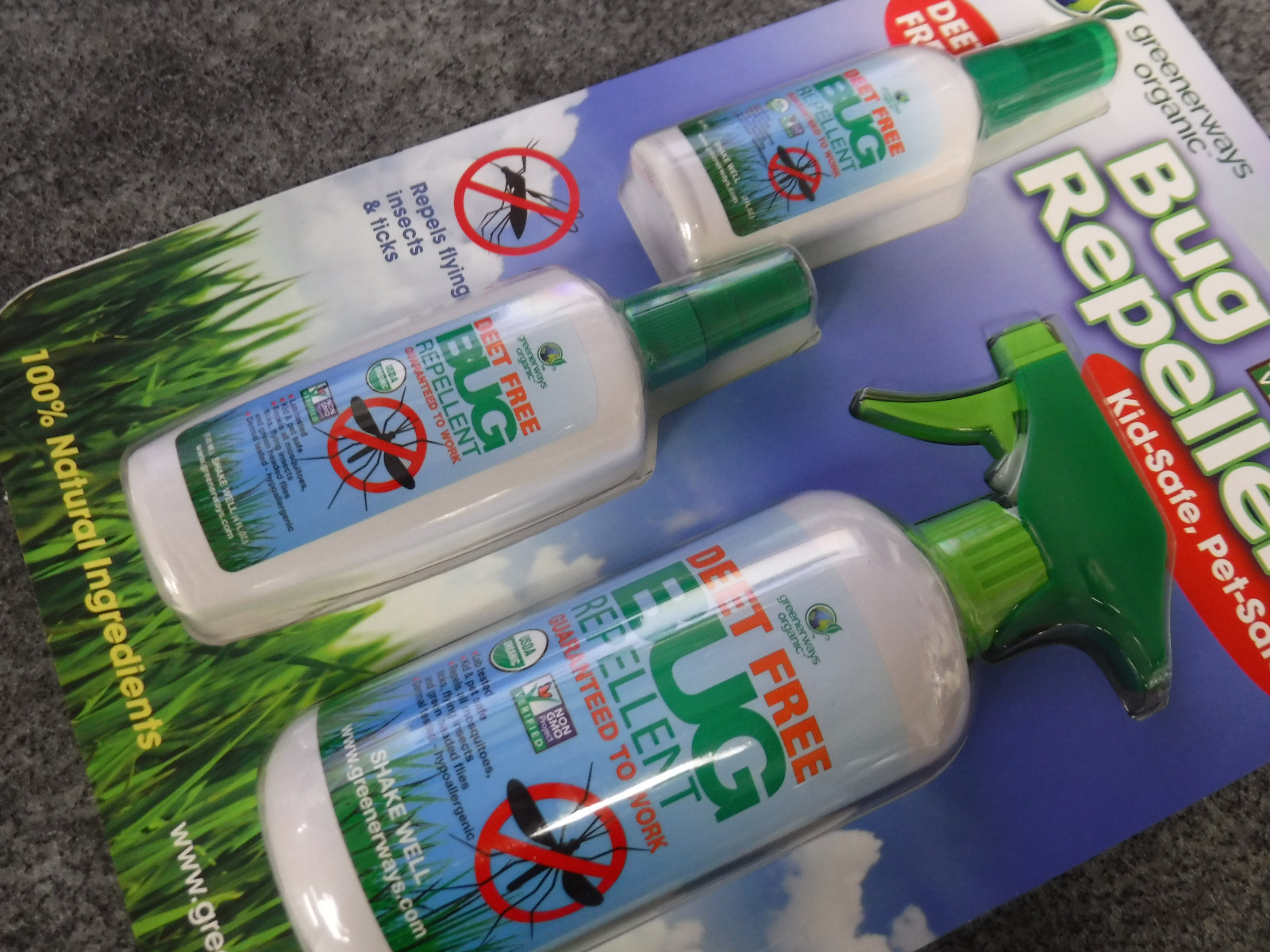 New Greenerways Organic Insect Repellent Bug Spray Premium USDA Organic