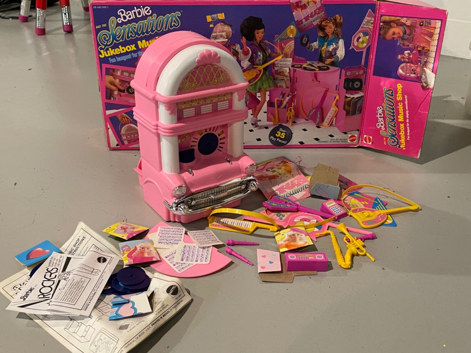 バービー ザ サウンド ミュージック レア 未使用品 Vintage Barbie and The Sensations Jukebox Music Shop with