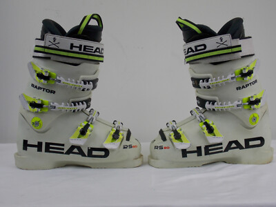 Head Raptor 80 RS White Downhill Alpine Ski Race Boots Men's Size 24.5