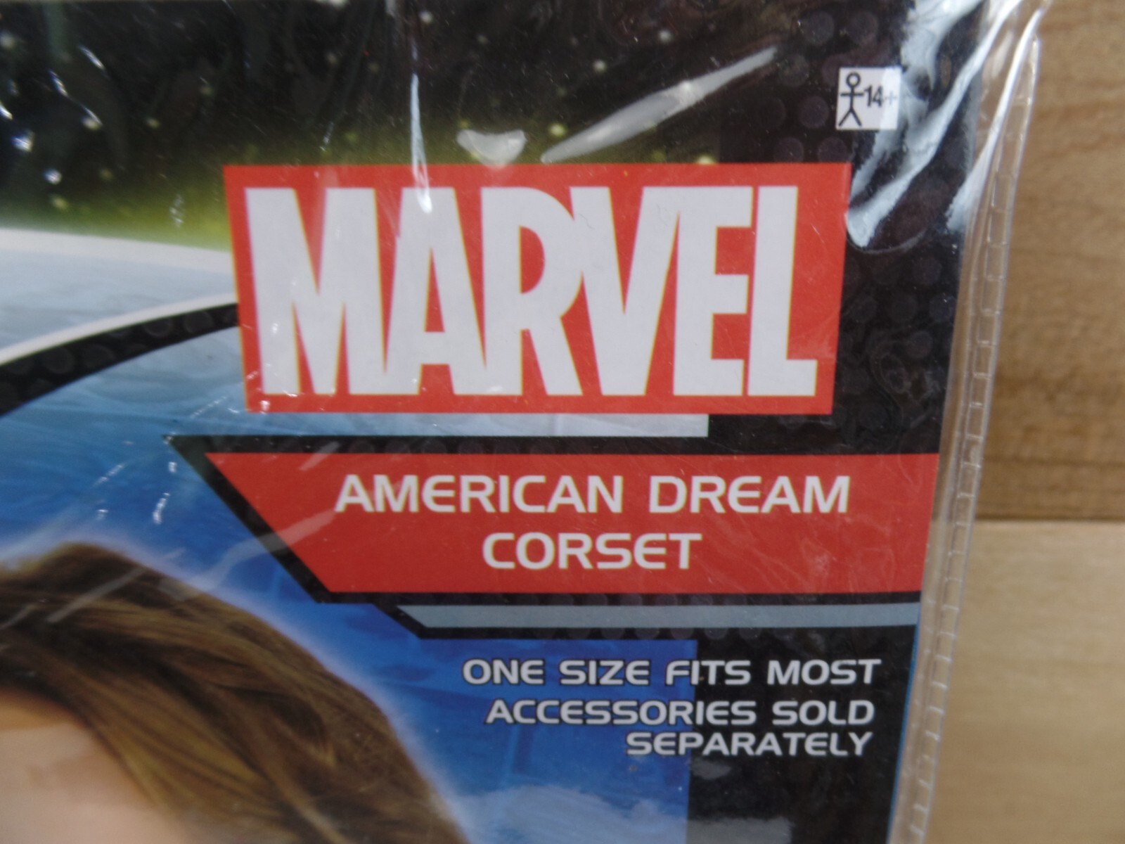 WOMEN'S SEXY AMERICAN DREAM/ CAPTAIN AMERICA CORSET/ SOCKS/ BOYSHORTS 3pcCOSTUME