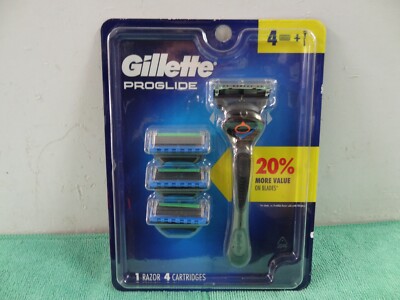 NEW Gillette ProGlide Shaving Bundle 1 Razor Handle 4 Cartridges