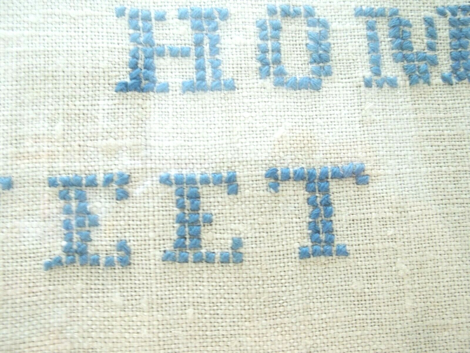 Vintage Antique 1929 Framed Sampler Cross Stitch Needlework Home Sweet Home