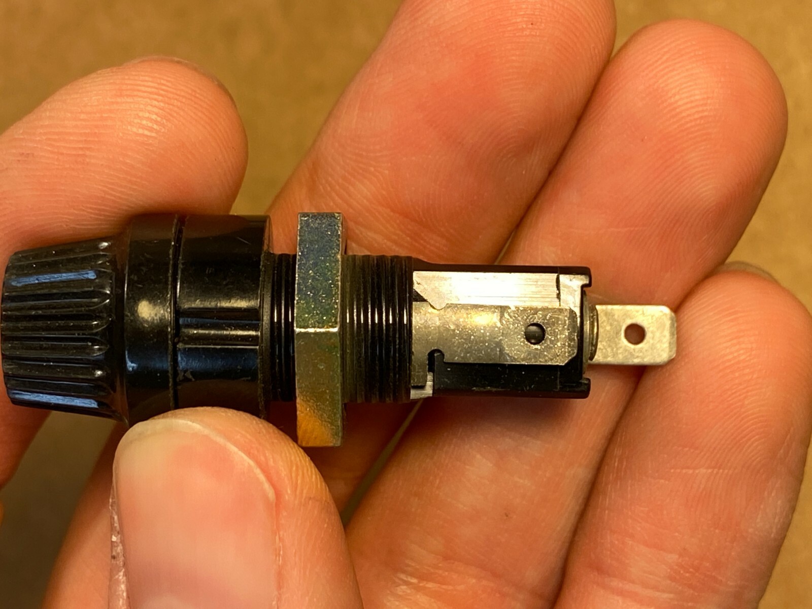 NOS Vintage HH Scott Fuse Holder 1960s Bayonet-style full-size fr tube amplifier