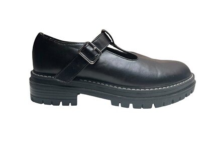 No Boundries Black Chunky Mary Jane Shoes Size 8 Y2k 90s Goth Hippy Nobo Fairy 