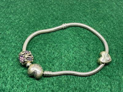 Pandora bracelet with 2 charms deals