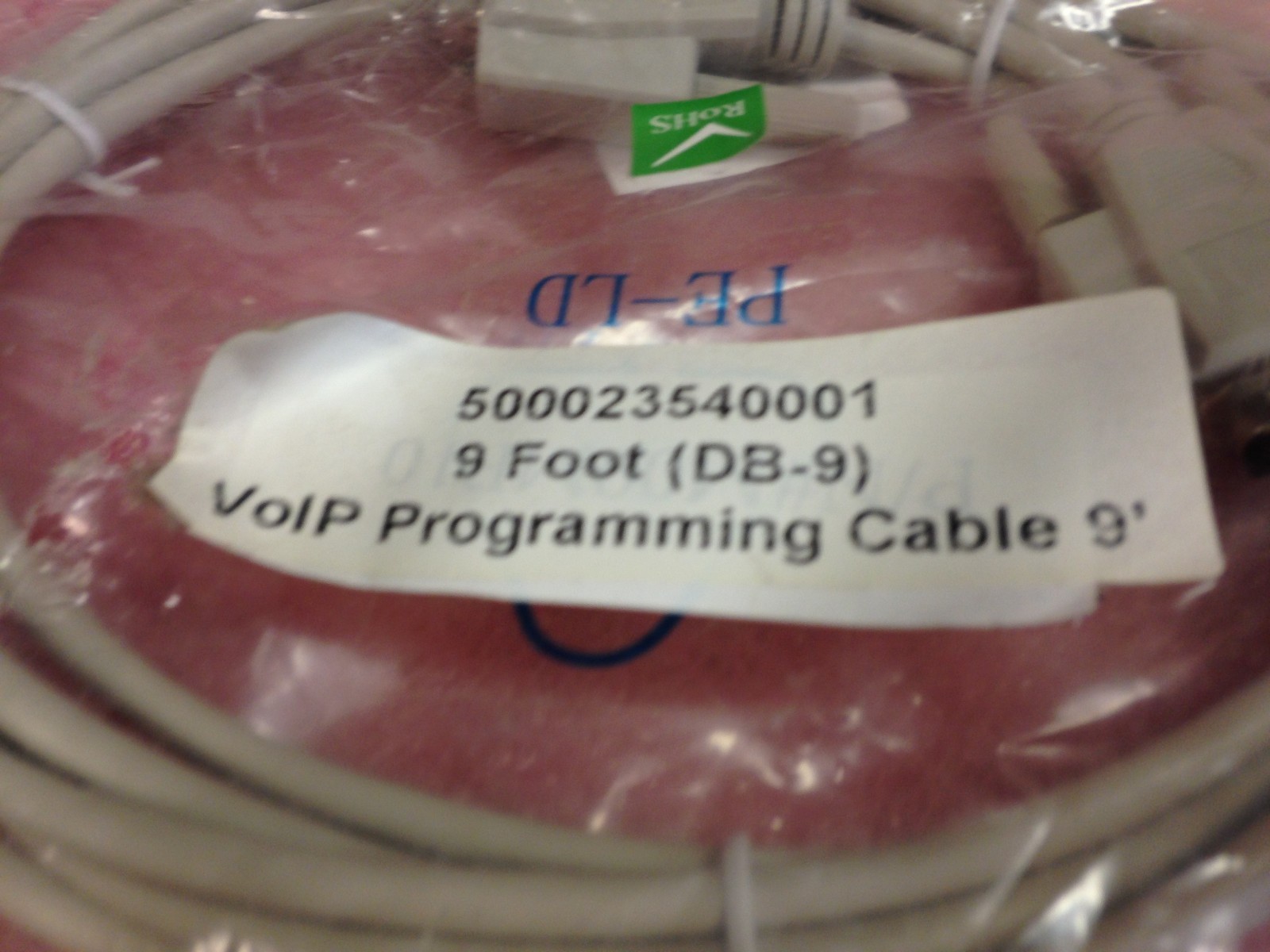 PE-LD 9ft DB-9 VoIP Programming Cable 9' NEW 1b