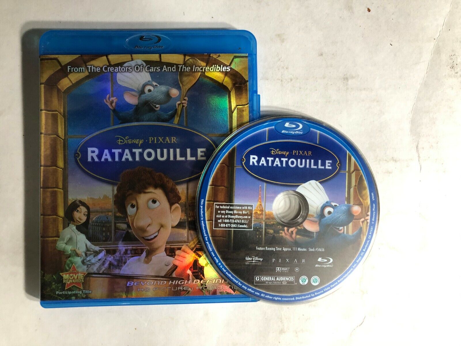 Walt Disney & Pixar's: Ratatouille (Blu-ray Disc, 2007) Remy