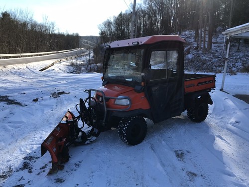 2009 Kubota RTV 900 Utility Vehicle Full Cab Heat V Plow 4WD Diesel Hydro Dump