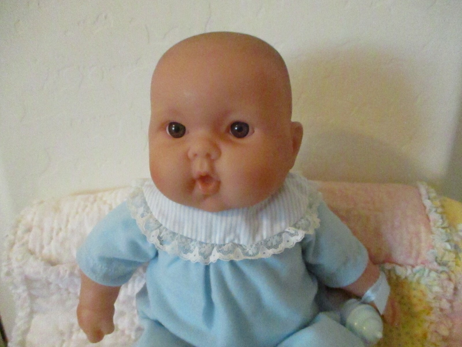 Chubby face Berenguer 15'' soft body brown eyes doll