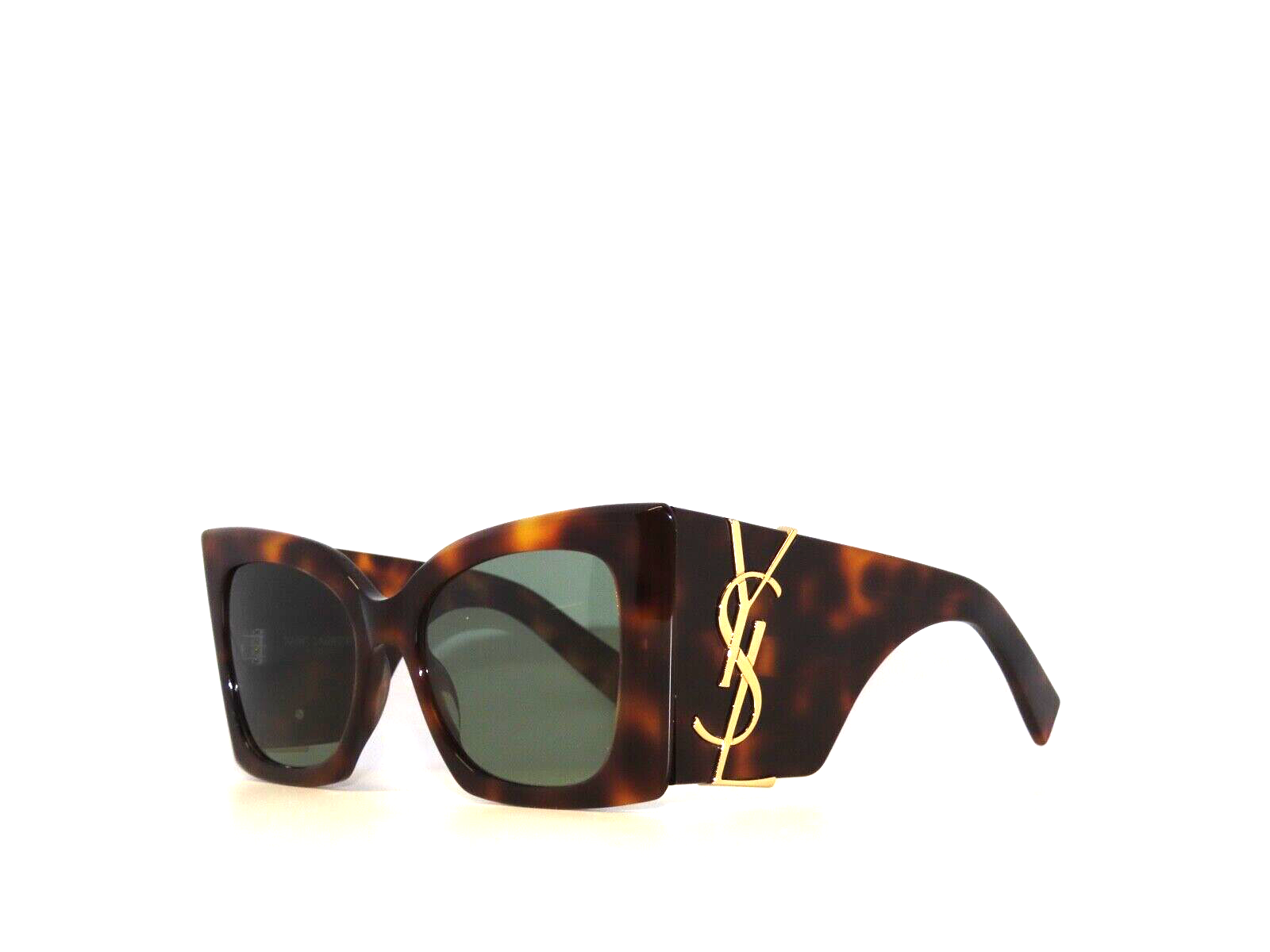 Pre-owned Saint Laurent Blaze Sl M119 119 002 Havana Green Sunglasses