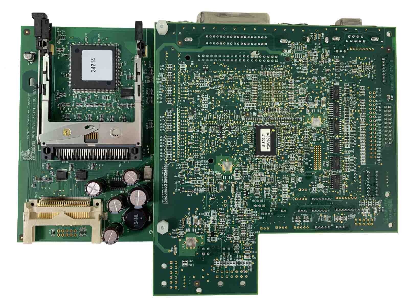 Genuine Zebra 34901-030 Rev.AC Main Logic Board & PCMCIA for