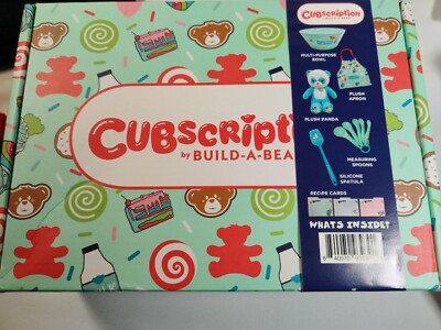 Blue Panda Plush Cubscription Winter 2022  Cooking Build a Bear Workshop BBW
