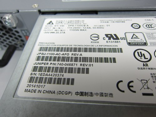 Juniper EX4300-48P 48-port 1GB PoE+ Single AC Power JPSU-1100-AC-AFO