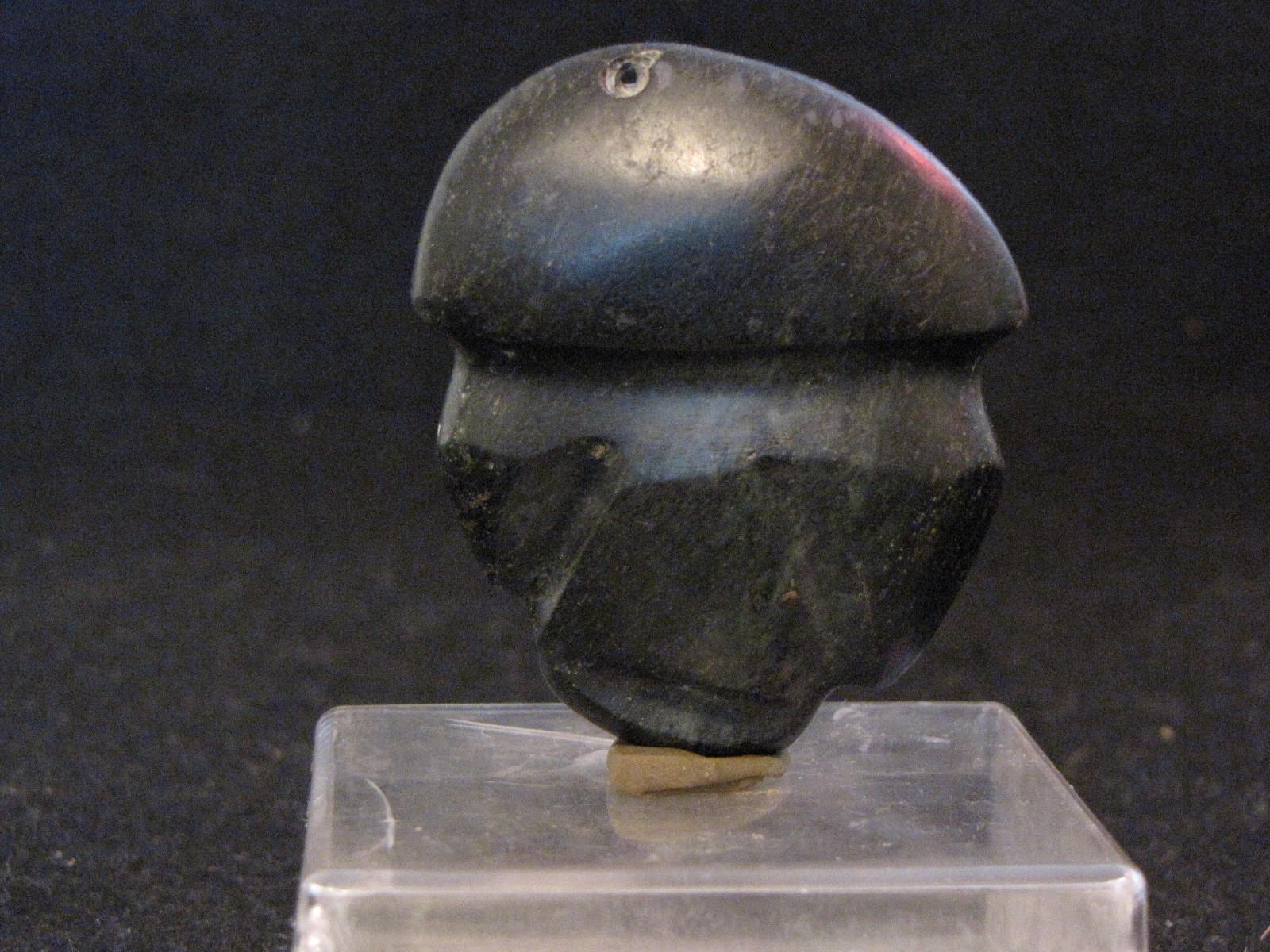 Pre Columbian, Green Stone, Mezcala, Necklace Pendant, Middle Form. 700 300 BC