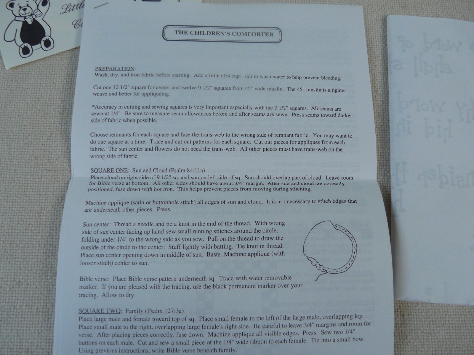 The Children's Comforter Little Brook Collection Religious Themed kids quilt