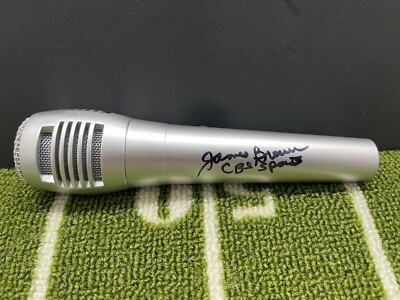 James Brown CBS Sports Signed Pyle Microphone Autographed Mic Beckett BM64575