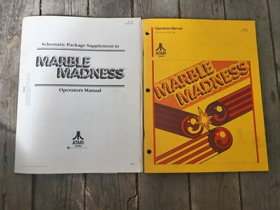 Vintage Arcade Atari Marble Madness Manual Scematics System 1    
