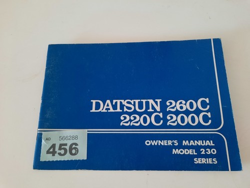 1974 Nissan Datsun 200c 220c 260c Owners Manual Drivers