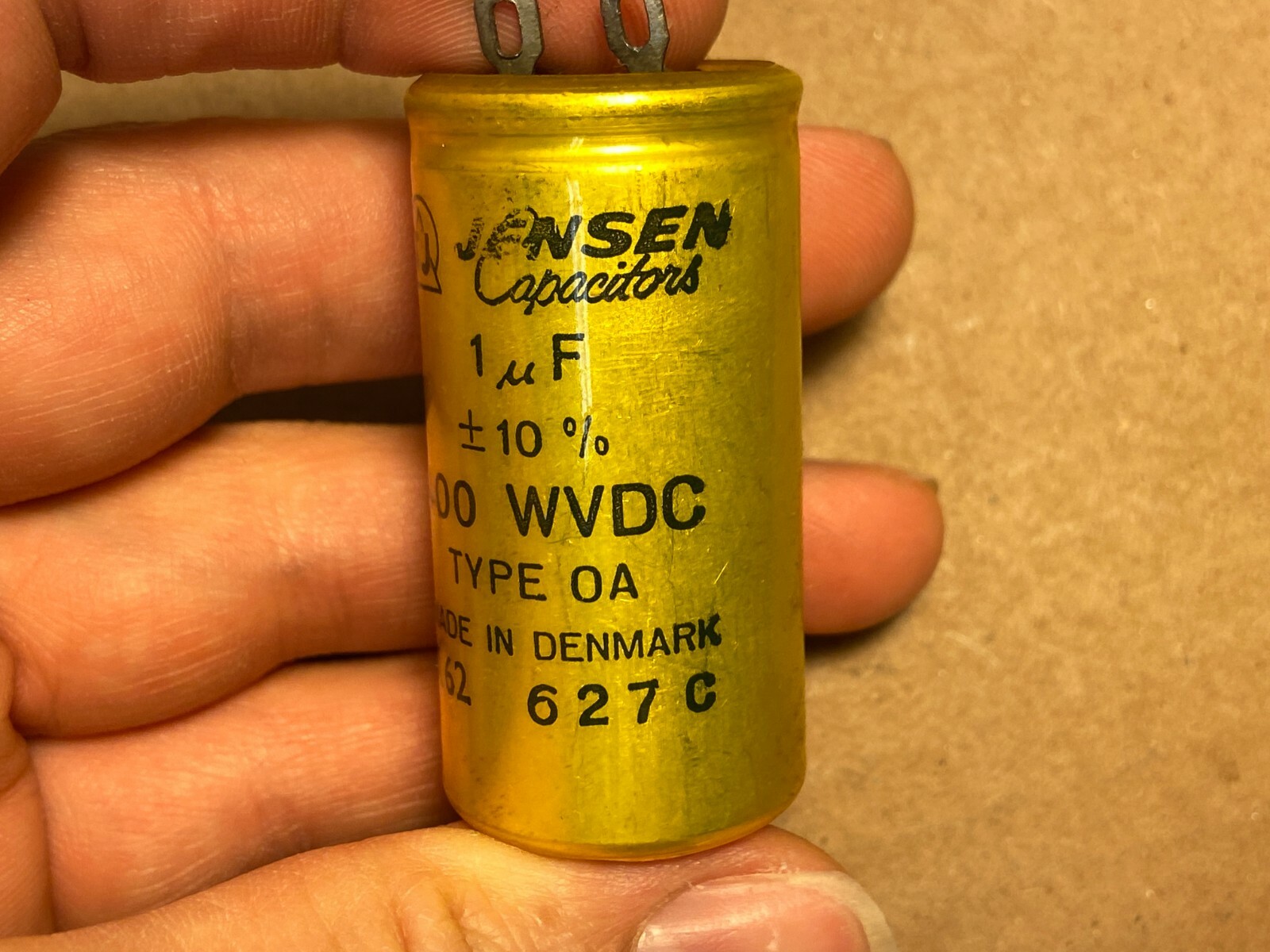 2 NOS Vintage 1962 Jensen 1.0 uf 400v PIO Capacitors Type OA TEST GOOD