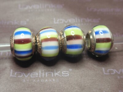 ** Genuine Lovelinks * BON BON STRIPE X 1 Murano Bead ** 