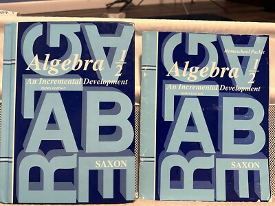 Saxon Algebra 1/2  Homeschool Math - Third Edition Student Book And Answer Key