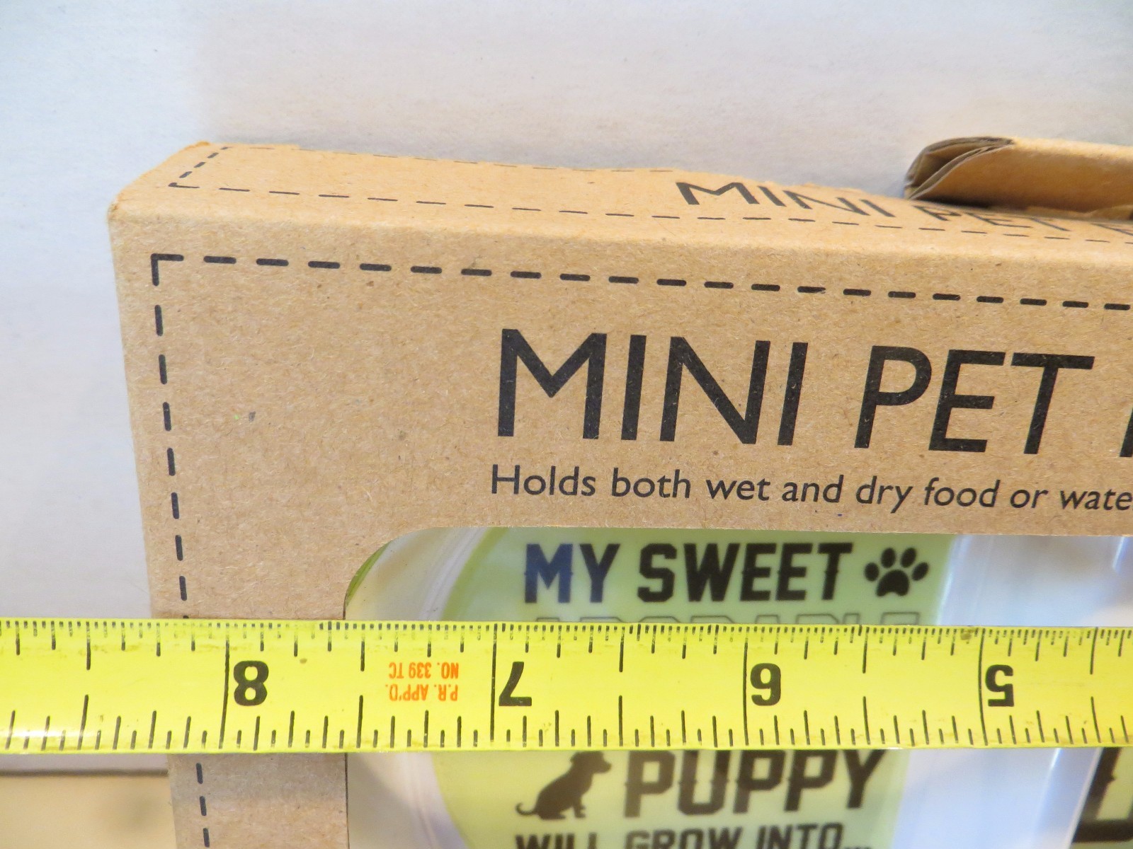 Pet Dog Feeding Bowl Food Dish Feeder 2 Section