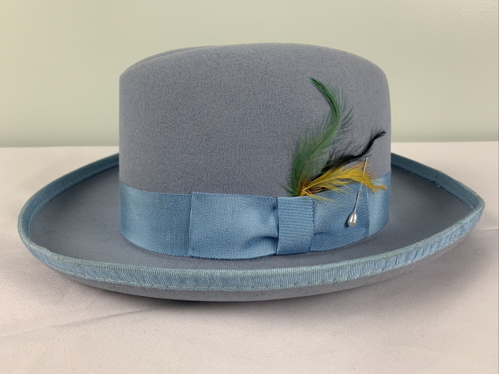Wool USA Hat Fedora Light Blue Size 