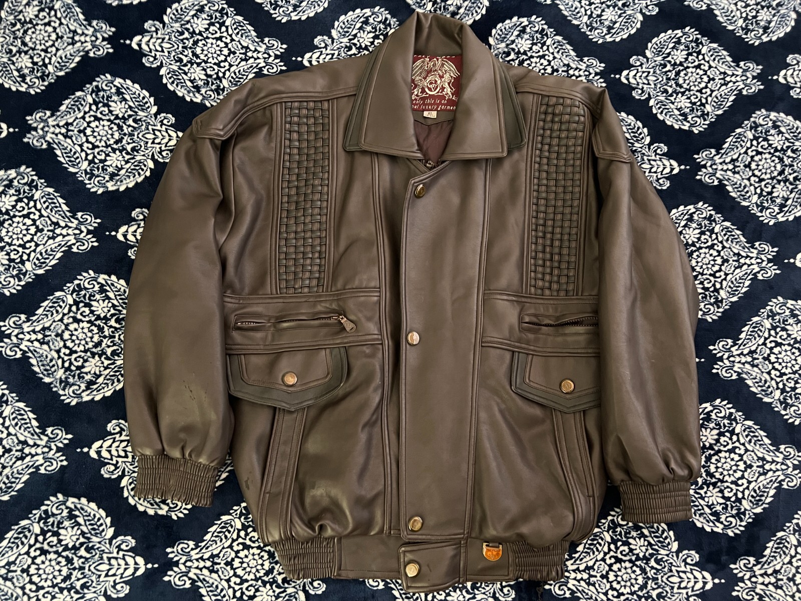 ジャケット・アウター vintage made in ITALY jacket V Made in Italy Vintage Faux Leather Jacket - Men's XL V