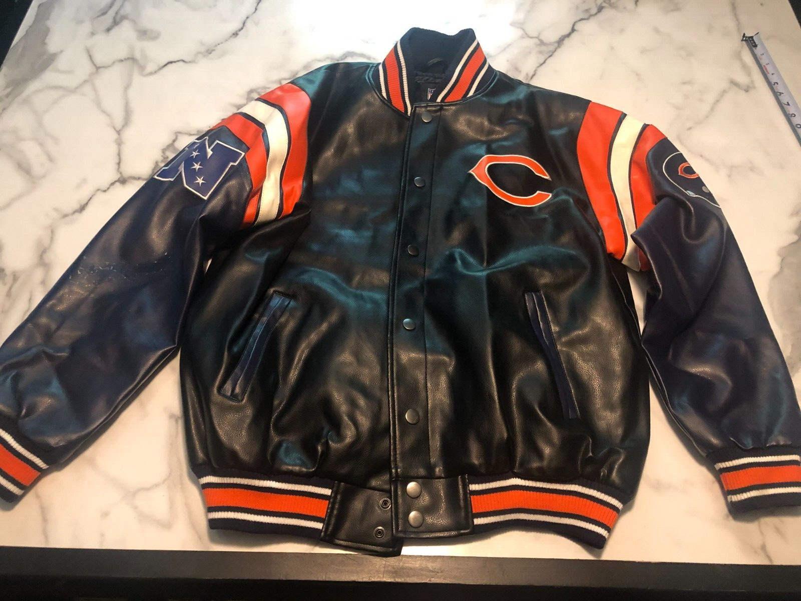 Vintage Chicago Bears Button And Zip Up Jacket Size Large