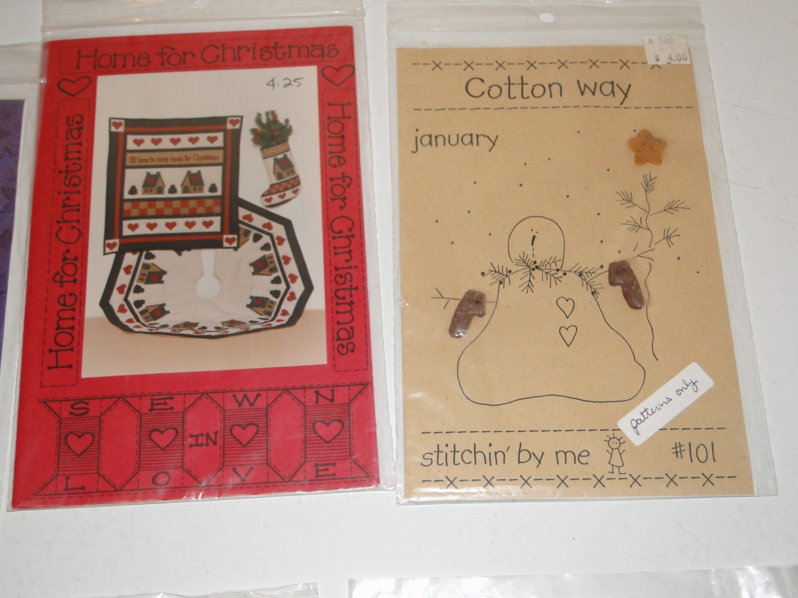 8 Vintage craft patterns - snowman, Christmas, fall, Halloween, overall bib
