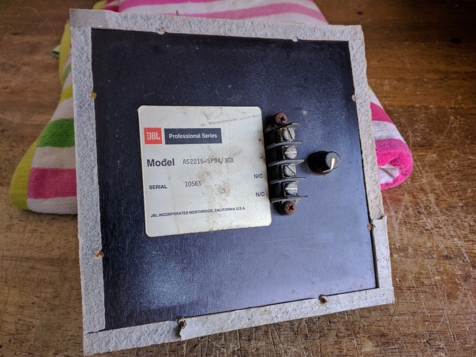 JBL AS2215-SP94 / 3GX -- cross over -- x-over -- crossover -- AS2215