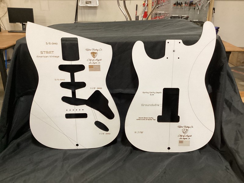 Stratocaster 3 Ply Guitar Body Template 0.25" thick FREE SHIPPING