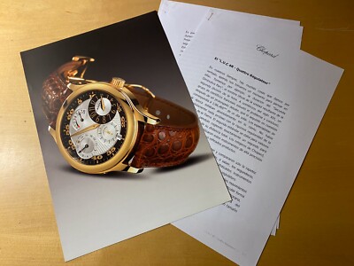 Press Release Chopard Note of 2004 - L.U.C. 4R Quattro Regulator - Yellow Gold