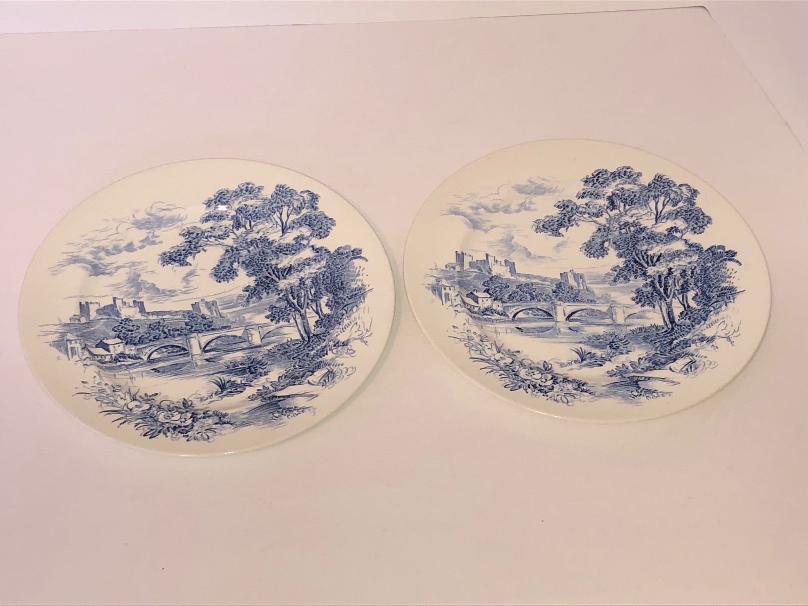 Set Of 2 Wedgwood & Co. Ltd England Countryside Blue 10