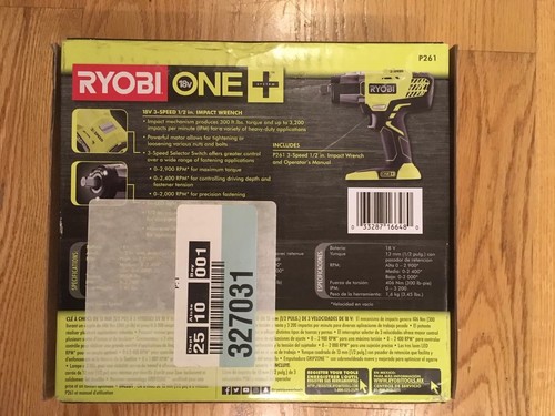 BRAND NEW IN BOX Ryobi P261 18V ONE+ 1/2
