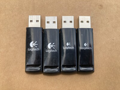 Lot Of (4) Logitech USB Receivers (2) C-U0005, (2) C-U0014