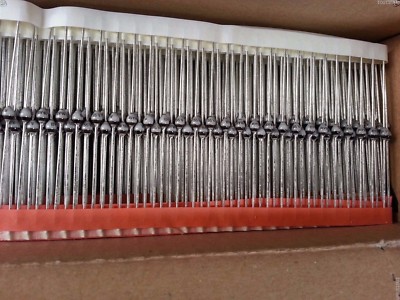 50pcs NEW VISHAY TELEFUNKEN BYW55 -TAP 2A 800V MIL- SINTERGLASS DIODES FOR AUDIO