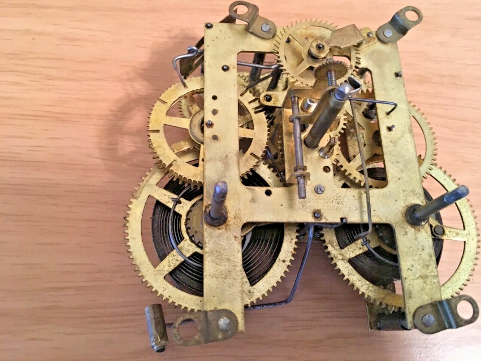 Clock Work Mechanism Antique E. Ingraham Co. Bristol Conn. U.S.A. Parts Restorat