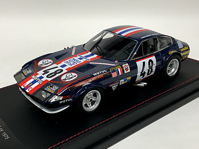 1/18 AB Models Ferrari 365 GTB4 from 1972 24 Hours of Le Mans #48. Leather Base