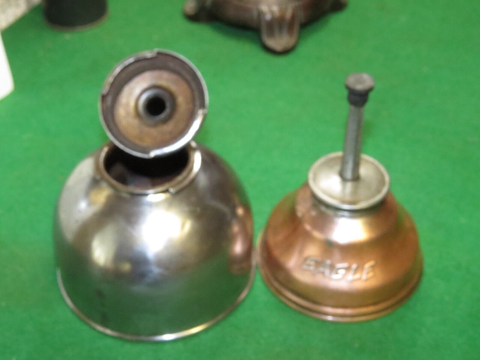 Vintage Eagle Oiler, G.L. Welded Oiler, Thumb Pump Oil Cans  Mechanics Tool