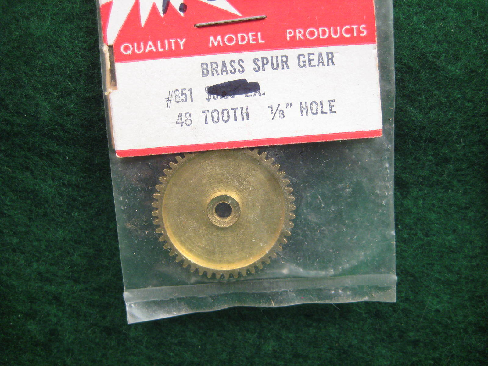 Dynamic Models Inc. #851  48 tooth  BRASS SPUR GEARS 1/8