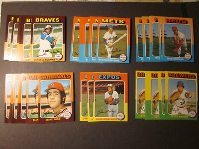 1975 Topps Baseball- Pick Choose Finish Your Set - (#365-659) NM