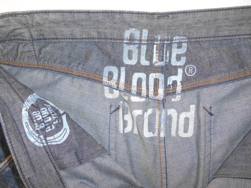 Blue Blood Mens Prem Straight-Cut Waxed-Denim Jeans 34x34