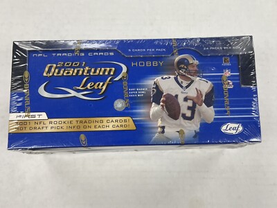 2001 QUANTUM LEAF FOOTBALL UNOPENED HOBBY BOX / 24 PACKS FACTORY SEALED