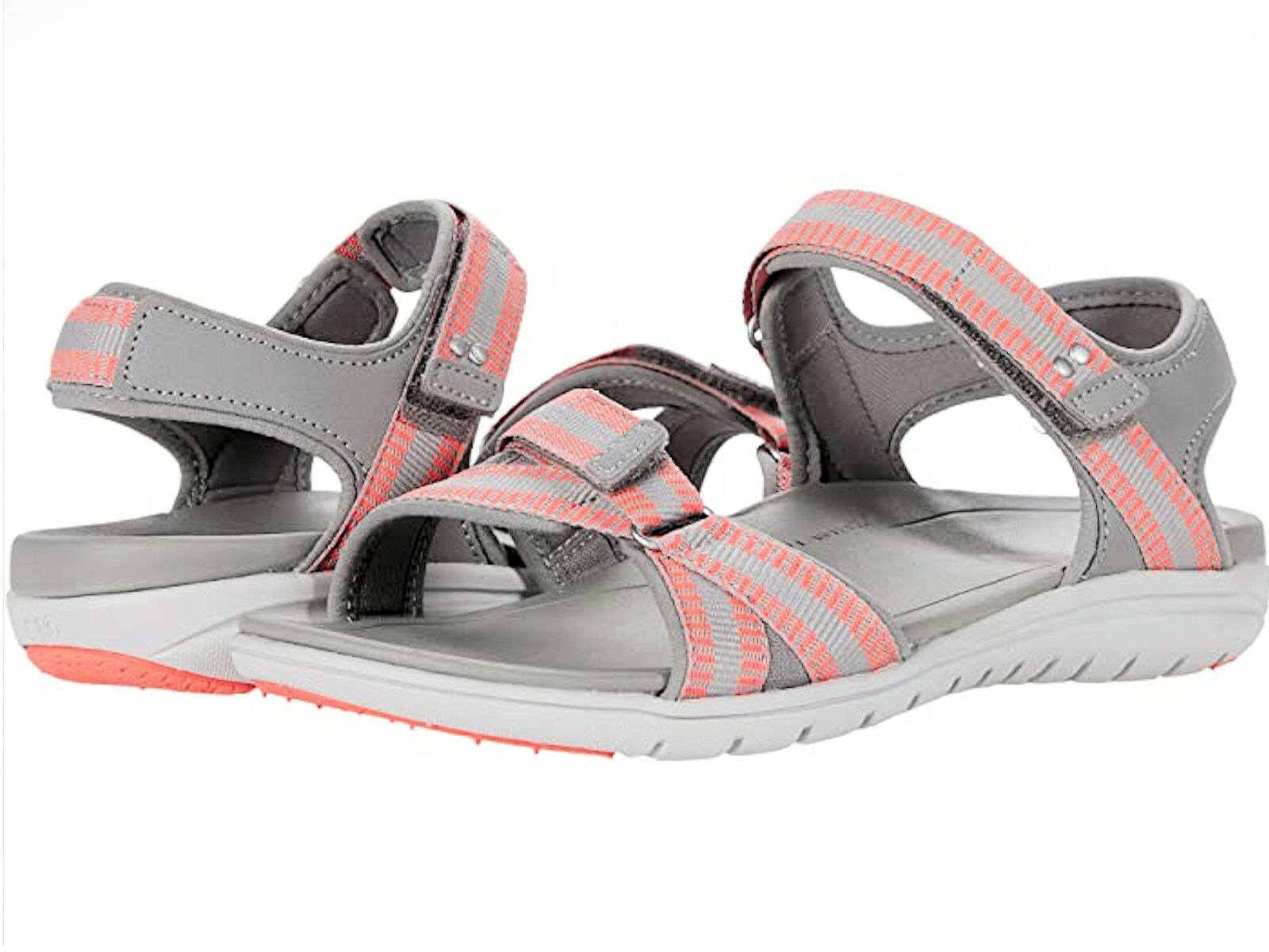 Ryka Women's Savannah 2 Flat Webbed Sandals, Poloma Grey (Pink) Various  Sizes | eBay