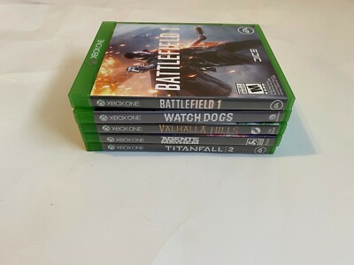 5 Xbox One Bundle Lot Battlefield 1 Agent Mayhem Watch Dogs Valhalla Hills NEW