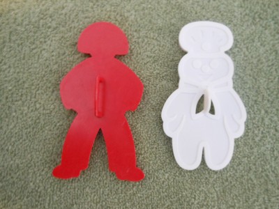 Pillsbury Doughboy and Red Tupperware Boy Cookie Cutters Vintage