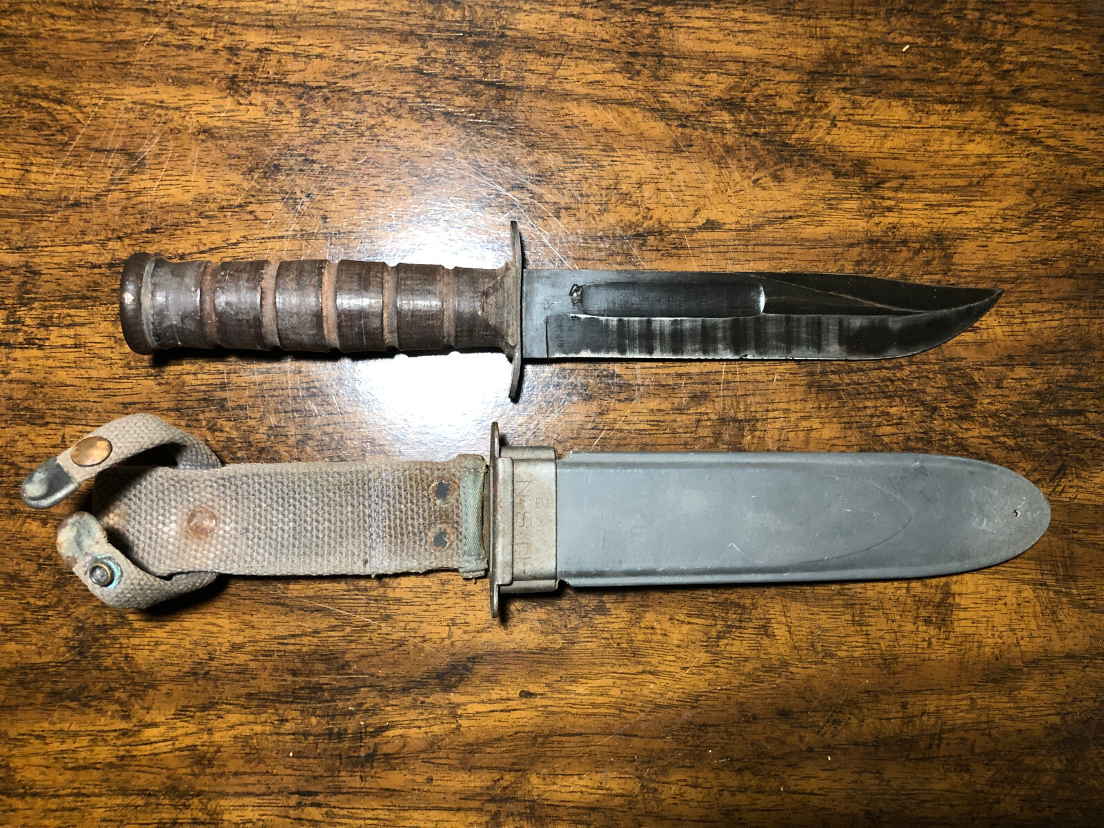 ベトナム戦争　USN Mk2 　ナイフ　KA-BAR ＷＷ2 WW2 Ka-Bar USN MK2 fighting knife, 1944 NORD scabbard