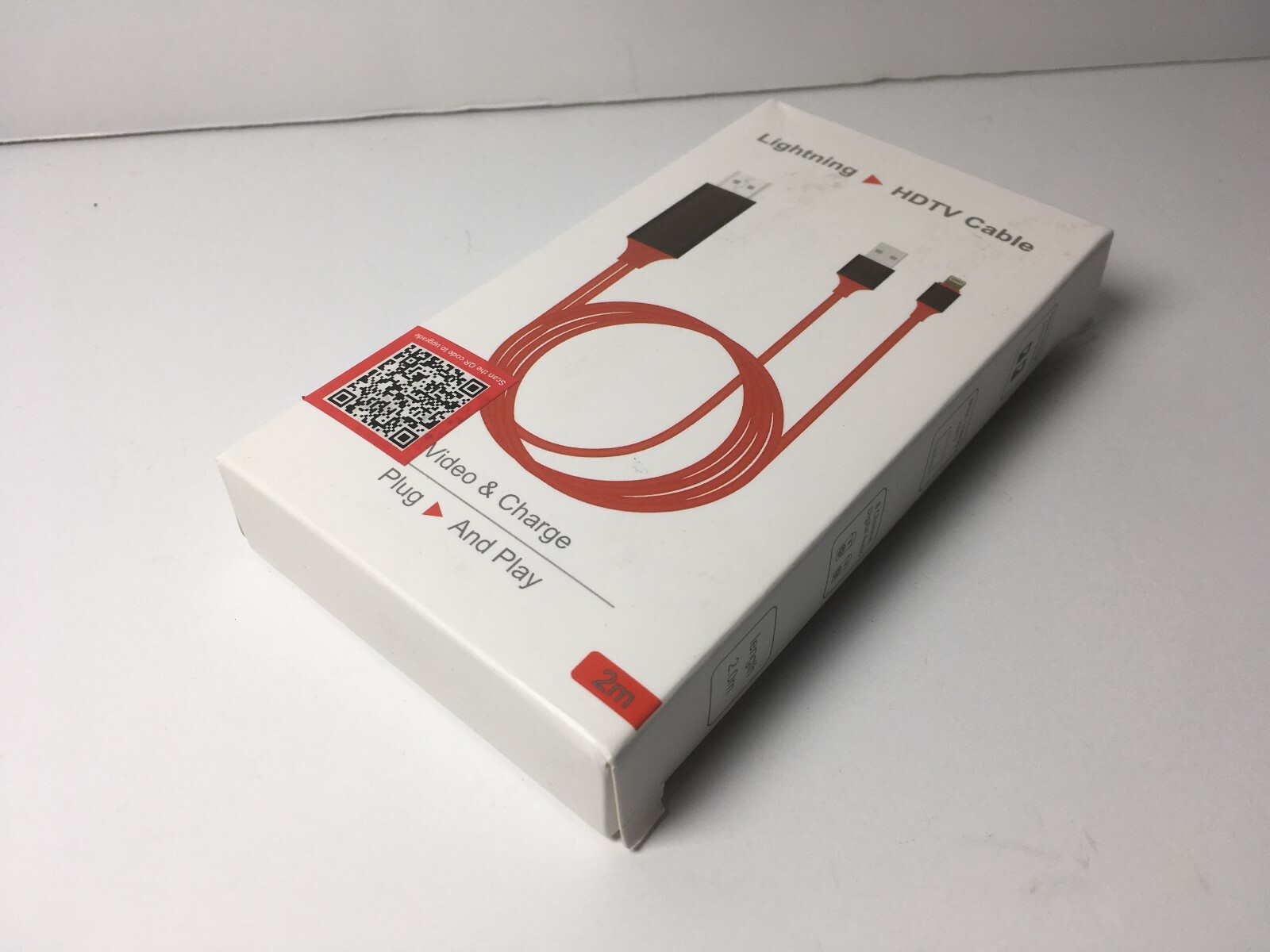 2M IOS Screen To HD TV Cable HDMI 1080P USB Charger For iPhone iPad