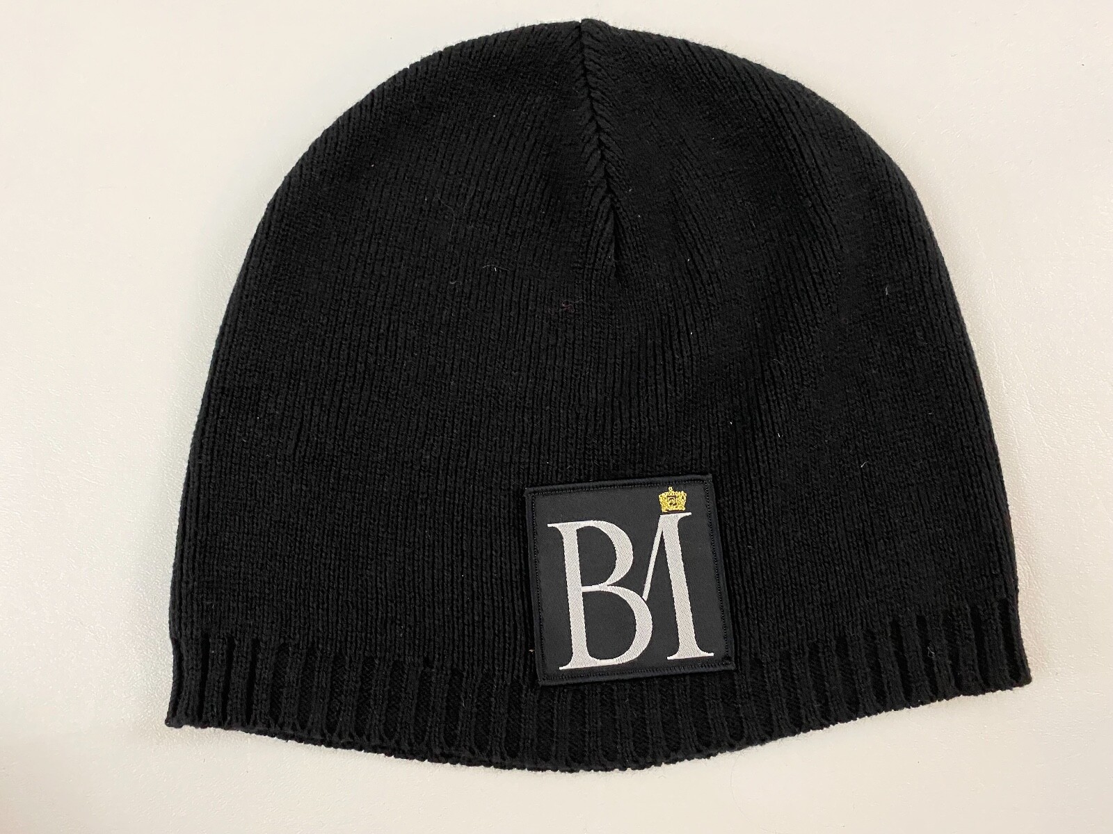 BM Logo Knit Graphic Beanie Hat Black Size Large | eBay